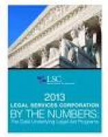 2013 LSC By The Numbers | LSC - Legal Services Corporation ...