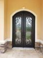Custom design door with custom design framing | Elegant Iron Doors ...