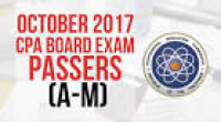 OF PASSERS: A-M October 2017 CPA board exam results