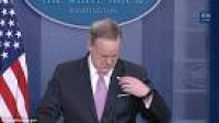 Sean Spicer wears flag pin upside down | Daily Mail Online