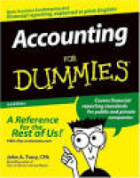 Accounting for Dummies by John A. Tracy — Reviews, Discussion ...