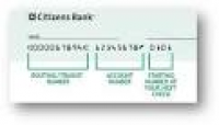 Bank Routing & Checking Account Numbers | Citizens Bank