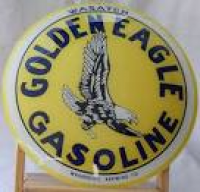 15" GAS PUMP GLOBE LENS SIGN - GOLDEN EAGLE WASATCH | Advertising ...