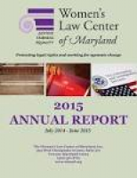 Women's Law Center of Maryland Annual Report FY15 by The Women's ...