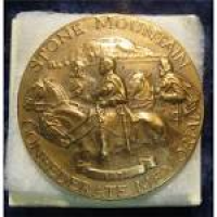 1049. Stone Mountain Confederate Memorial High Relief medal from ...