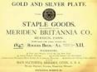 Meriden Britannia Co. design catalogues and historical information ...