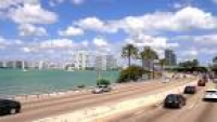 Taxi Driving Along Road In Miami At Sunset Stock Footage Video ...
