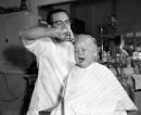 unhappy boy at vintage barbershop | vintage barbershops and boys ...