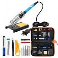 ANBES Soldering Iron Kit Electronics, 60W Adjustable Temperature ...