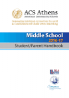 Middle School Student - Parent Handbook 2016-2017 by ACS Athens ...