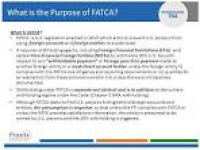 FROM PRINCIPLES TO PLANNING FATCA – What You Need to Know FROM ...