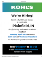WorkOne Plainfield on Twitter: "Kohls Distribution Center is ...