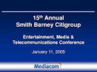 PPT - 15 th Annual Smith Barney Citigroup Entertainment, Media ...