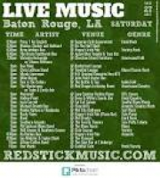 Baton Rouge, Louisiana's Live Music Calendar - Red Stick Music
