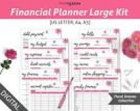 Financial Planner Inserts Financial Printables Budget