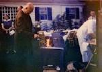 President Eisenhower grilling steak at Senator Margaret Chase ...