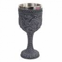 Medieval Dragon Wine Goblet Chalice Resin Body Stainless Steel ...