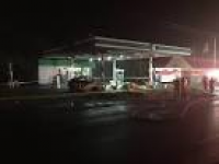 Vehicle slams into Odenton gas station, bursts into flames