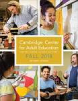 CCAE Fall 2018 Catalog by Cambridge Center for Adult Education - issuu