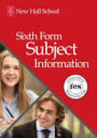 Sixth form options booklet by New Hall School - issuu
