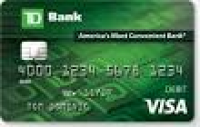 Debit Cards - Benefits of Personal Visa Debit Card | TD Bank