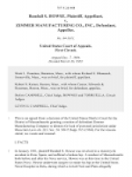 Randall S. Howse v. Zimmer Manufacturing Co., Inc., 757 F.2d 448 ...