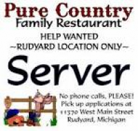 Pure Country Family Restaurant - American Restaurant - Rudyard ...