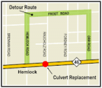 MDOT - M-46 detour for culvert replacement at Raucholz Road in ...