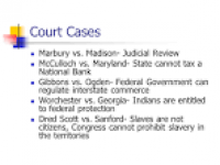 US History EOC Review 2. Court Cases Marbury vs. Madison- Judicial ...