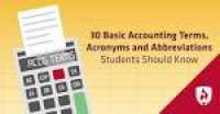30 Basic Accounting Terms, Acronyms and Abbreviations Students ...