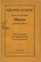 1951 Proceedings - Grand Lodge of Missouri by Missouri Freemasons ...