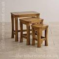 Orrick Rustic Solid Oak Nest of Tables: Amazon.co.uk: Kitchen & Home