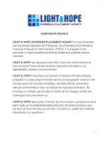 Light & Hope Corporate Profile