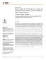 PDF) Comparing multi-criteria decision analysis and integrated ...