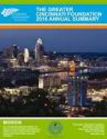The Greater Cincinnati Foundation Annual Report to the Community ...