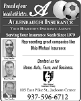 Proud of our local athletes, Allenbaugh Insurance, Jackson Center, OH