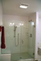 This large cultured marble shower surround with built-in seat and ...