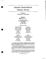Japanese Semiconductor Industry Service Volume II Technology ...