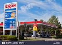 Exxon gas station - USA Stock Photo: 74581043 - Alamy