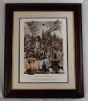 A Nation Remembers (WW II) Ray Simon Signed print 16x20 In frame ...