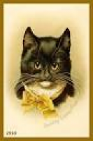 Cat Painting by Dorothy Travers Pope - 1910 Postcard. Quilt Block ...