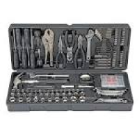 Pittsburgh 130 Piece Tool Kit with Case Mechanic Hand Tool Set ...