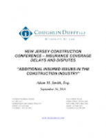 Additional Insured Issues in the Construction Industry" - Dnjcon14 se…