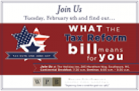 What the Tax Reform Bill Means for You | Presented by William ...