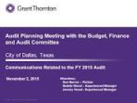 Grant Thornton LLP. All rights reserved. Audit Planning Meeting ...