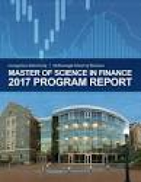 Master of Science in Finance 2017 Program Report by Georgetown ...
