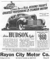 Hudson Motor car Company Dealerships P-Z