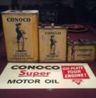 Early Original Conoco Advertising Collection | Porcelain & Tin ...