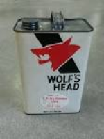 Vintage Wolf's Head Motor Oil 1 Gallon Oil Can Very Clean Nice ...