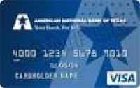 Personal Debit Cards | American National Bank of Texas